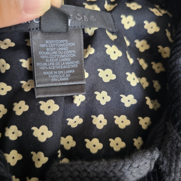 Marc Jacobs Corduroy Blazer Button Black Jacket With Peter Pan Collar - Picture 4 of 12